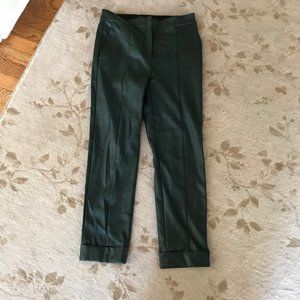 Ann Taylor bottle green pleather pants